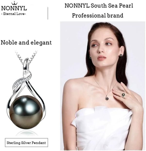 Best Tahitian Black Pearl Necklace Gift For Women - 画像 (6)