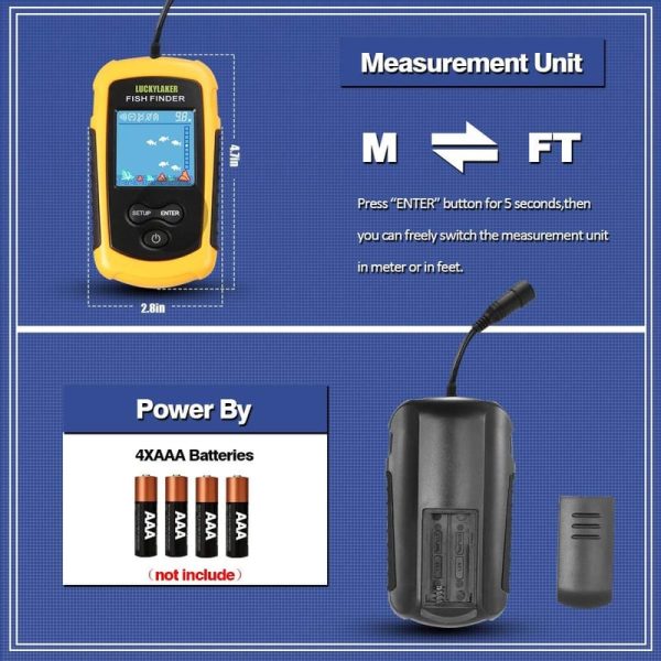 Best Portable Kayak Fish Finder By Lucky - Handheld Sonar - immagine 6