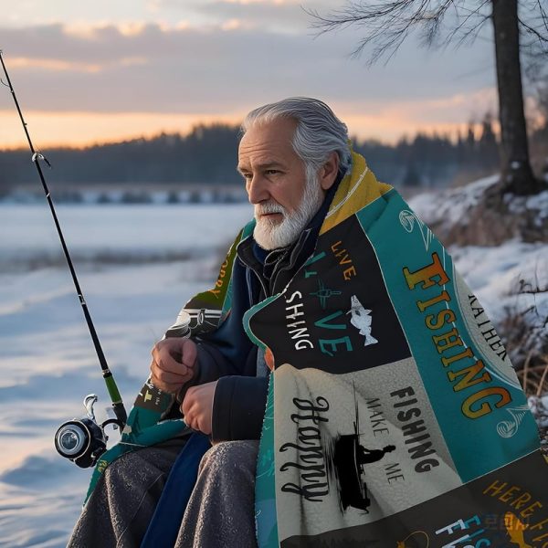 Best Fisherman Blanket Gift - Unique Fishing Design - Image 2