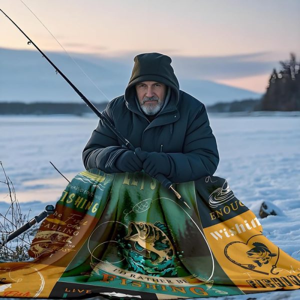 Best Fisherman Blanket Gift - Unique Fishing Design - Image 4