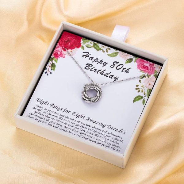 Sterling Silver Birthday Necklace For Women - 3 To 9 Decades - immagine 2