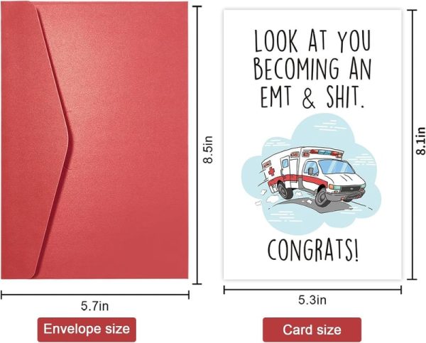 Funny Emt Graduation Card - Congrats For New Emergency Services Graduate - Imagen 2