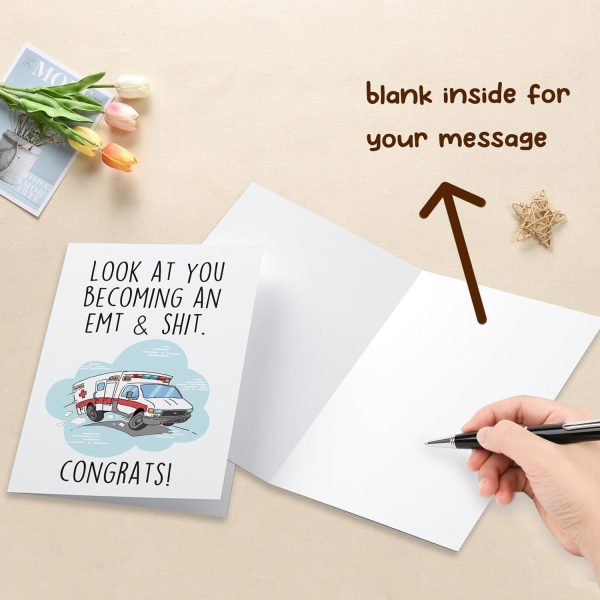 Funny Emt Graduation Card - Congrats For New Emergency Services Graduate - Imagen 6