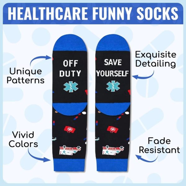 Best Funny Nurse Socks - Perfect Gift For Medical Professionals - Imagen 4