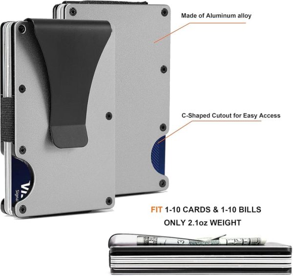 Personalized Engraved Metal Wallet For Son - Slim Card Holder & Money Clip - 画像 (5)