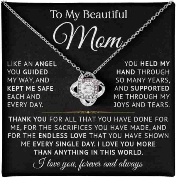 Best Angel Mom Necklace Gift From Son - Sentimental Jewelry