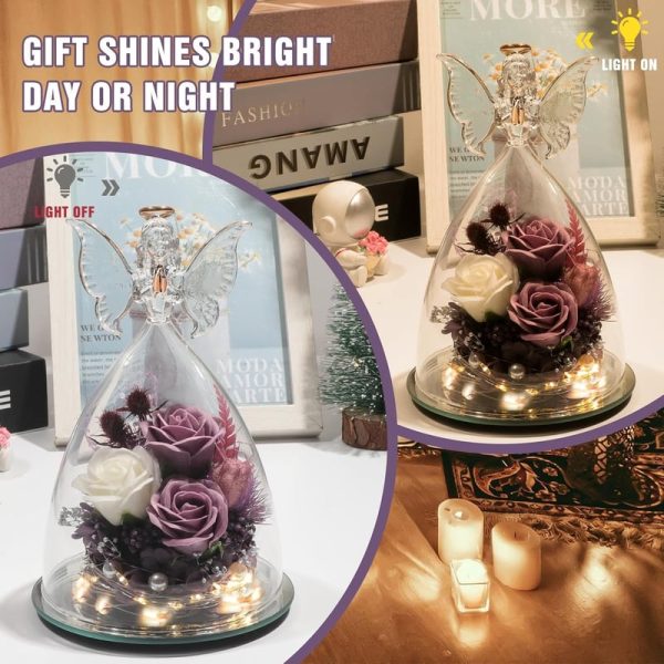 Best Mother's Day Angel Figurine With Roses Gift - Imagen 4
