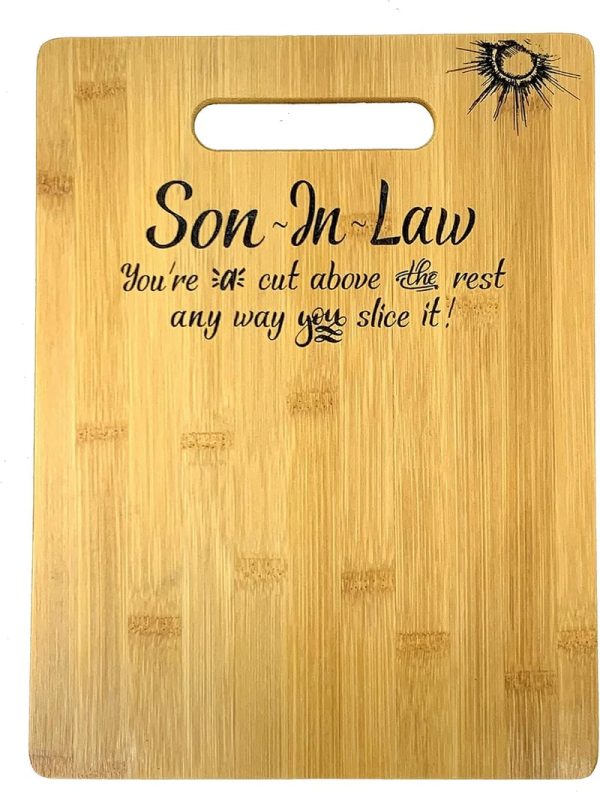 Engraved Bamboo Cutting Board - Unique Gift For Son-in-law