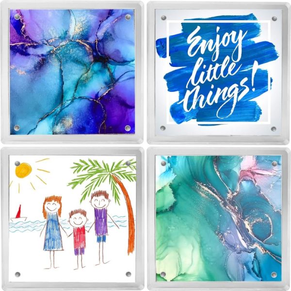 Personalized Photo Coaster Set - Modern, Durable, Custom Gifts - Imagen 4