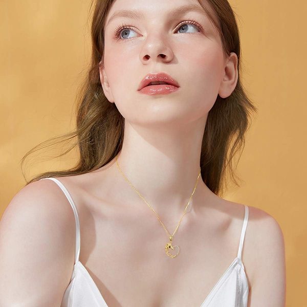 Best 14k Gold Horse Heart Necklace For Women - Gift Idea – Image 3