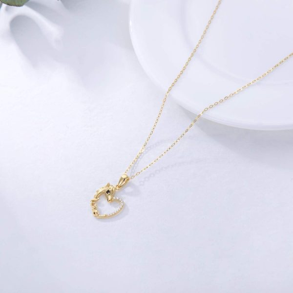 Best 14k Gold Horse Heart Necklace For Women - Gift Idea – Image 5