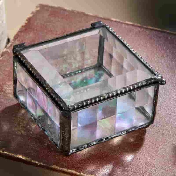 Personalized Confirmation Jewelry Box For Girls - Stained Glass Cross Gift - 画像 (6)