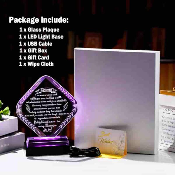 Best Brother Led Crystal Plaque - Personalized Gift – Image 6