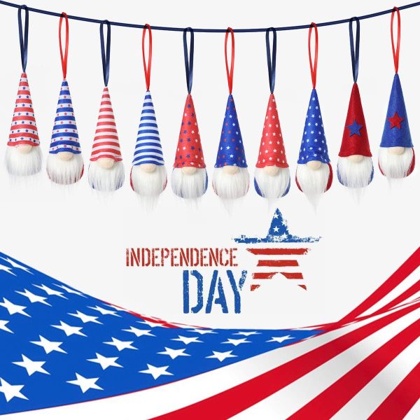 Best Patriotic Gnome Decorations Set - 10 Handmade Ornaments - Image 4