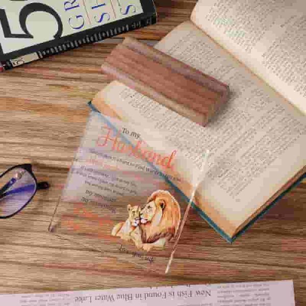 Romantic Lion-themed Acrylic Plaque: Best Gift For Husband - Imagem 5