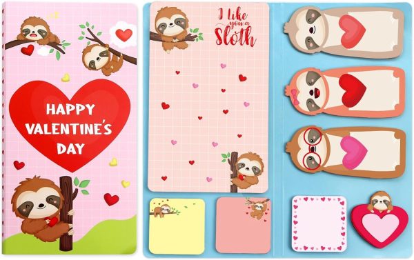 Valentine's Day Sloth Sticky Notes Gift Set - 240 Sheets – Image 3