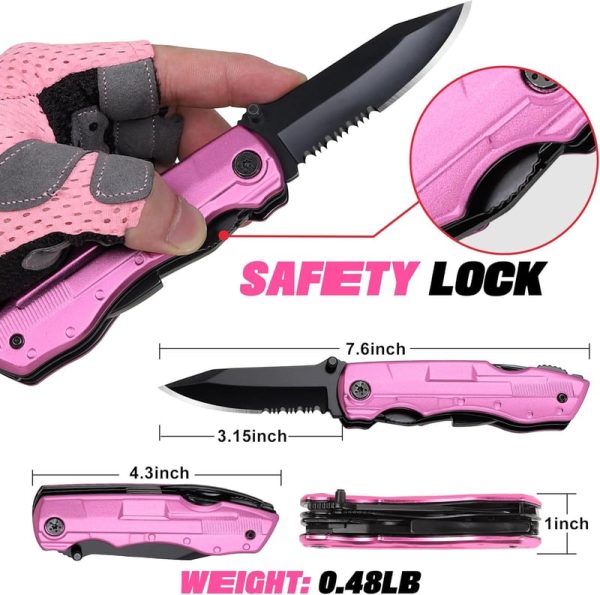 Unique Pink Multitool Knife - Best Gift For Women - Imagen 3