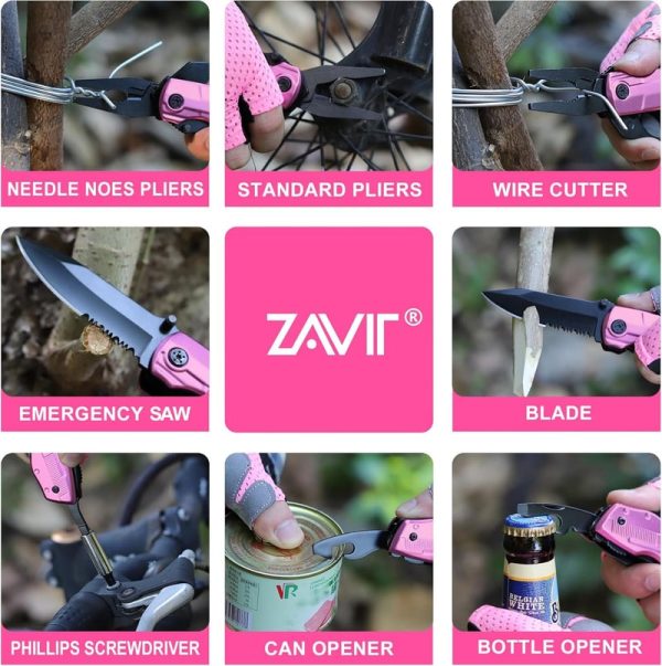 Unique Pink Multitool Knife - Best Gift For Women - Imagen 5