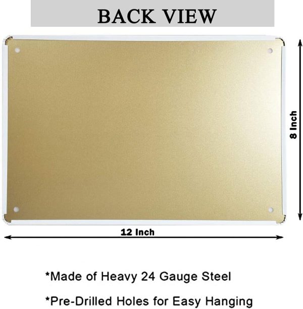 Best Vintage Garage Warning Sign - Man Cave Gift 12x8 - 画像 (2)
