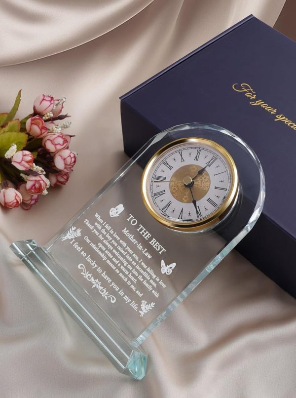 Best Mother-in-law Glass Clock Gift - Elegant & Meaningful - Imagen 3