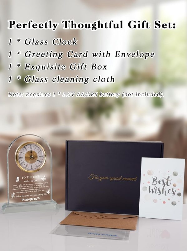 Best Mother-in-law Glass Clock Gift - Elegant & Meaningful - Imagen 4