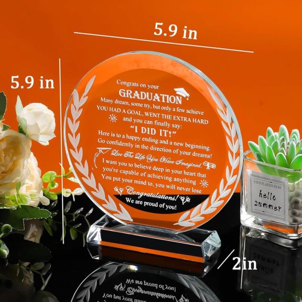 Best 2025 Graduation Gifts – Crystal Plaque For Him & Her - Imagen 2
