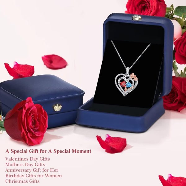 925 Sterling Silver Rose Heart Necklace - Best Gifts For Wife Or Mom – Image 6