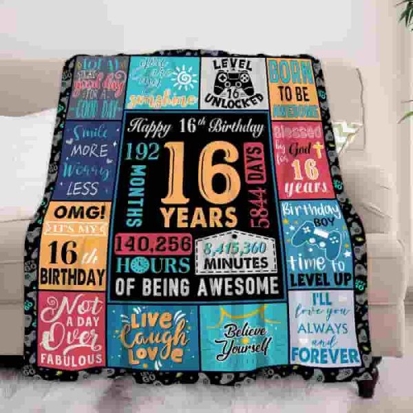 16th Birthday Blanket Gift For Teen Boys - Best 60x50 Blanket – Image 2