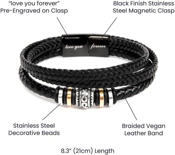 Best Birthday Gift To My Son Bracelet With Message Card & Box - Imagem 2