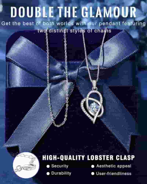 Best Anniversary Jewelry Gift: 1 Carat Moissanite Necklace - Imagen 3