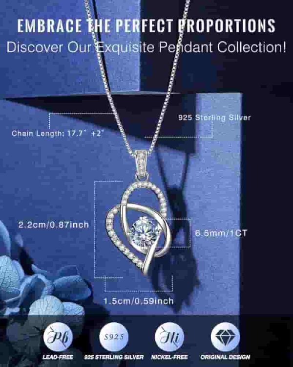Best Anniversary Jewelry Gift: 1 Carat Moissanite Necklace - Imagen 5