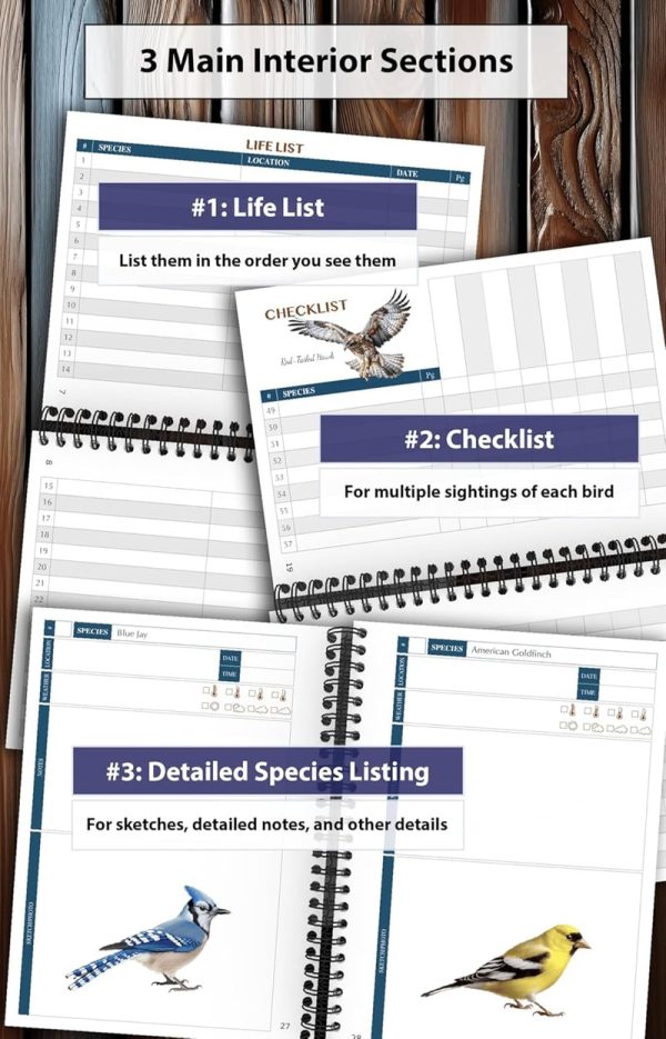 Best Bird Watching Journal With Life List & Illustrations – Image 4