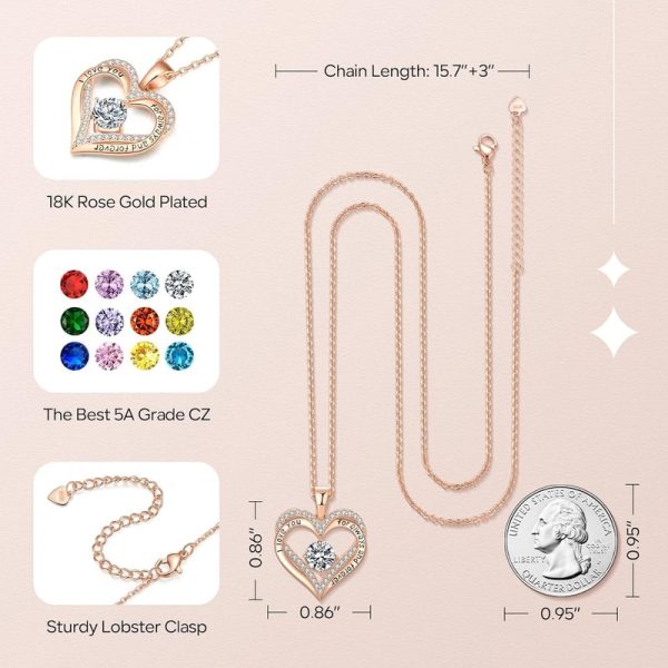 18k Rose Gold Necklace - Perfect Birthday Gift For Her - Imagen 4