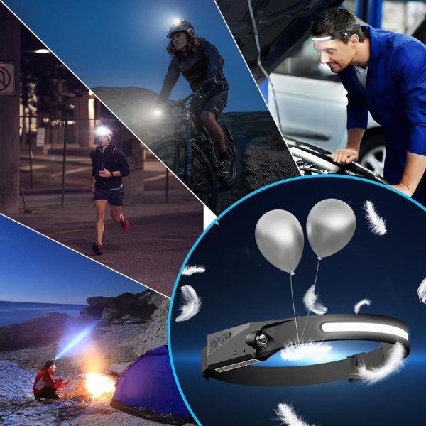 Best 12-pack Rechargeable Headlamp 1000 Lumen, Motion Sensor - Imagen 6