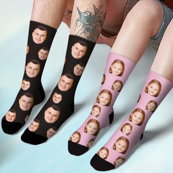 Personalized Custom Face Socks - Funny Gift For Men & Women - immagine 2