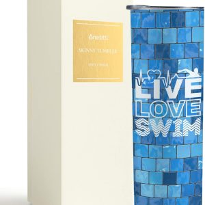 Best Swimming Tumbler Gift - Live Love Swim 20oz