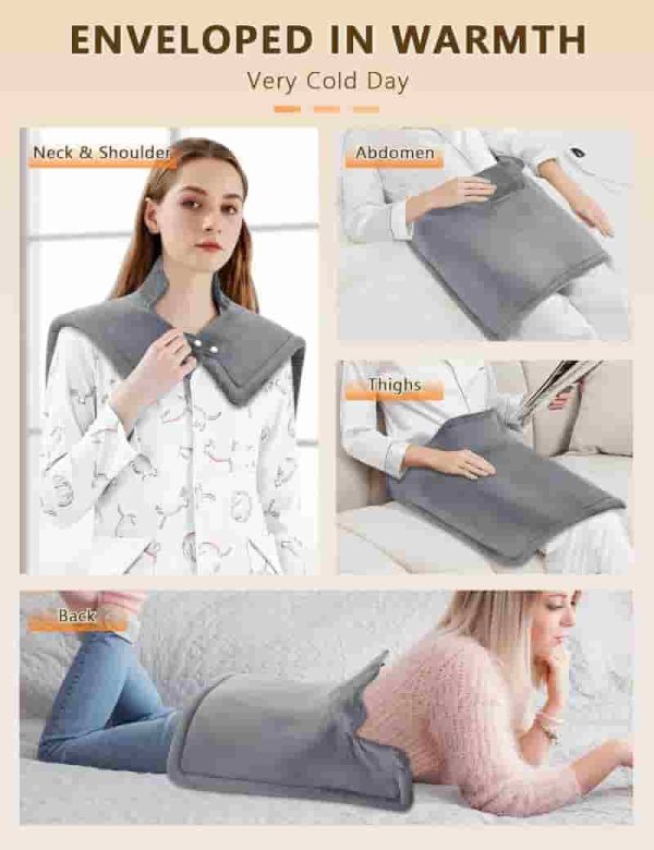 Best Heating Pad For Neck & Shoulder – Weighted & Fast-heating - immagine 3