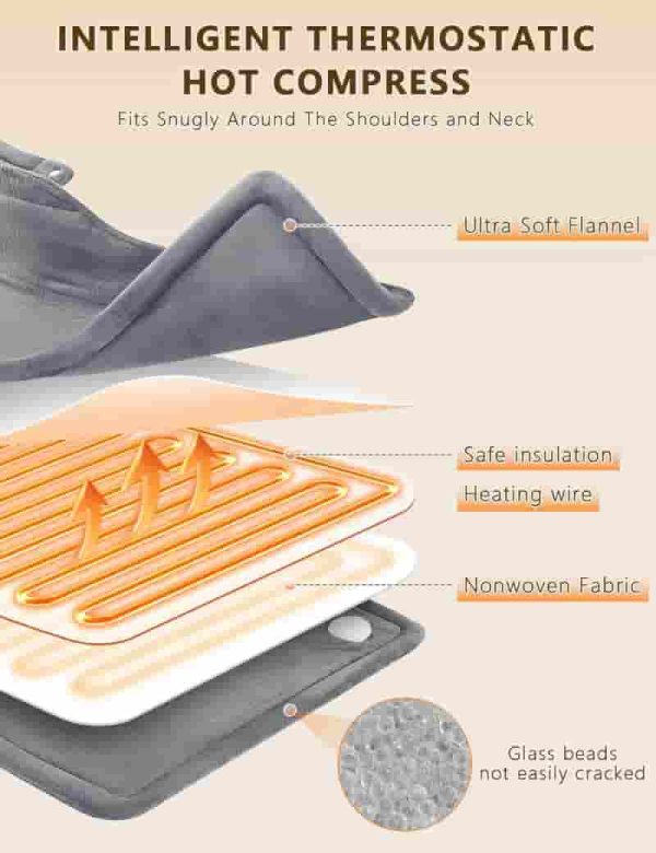 Best Heating Pad For Neck & Shoulder – Weighted & Fast-heating - immagine 4