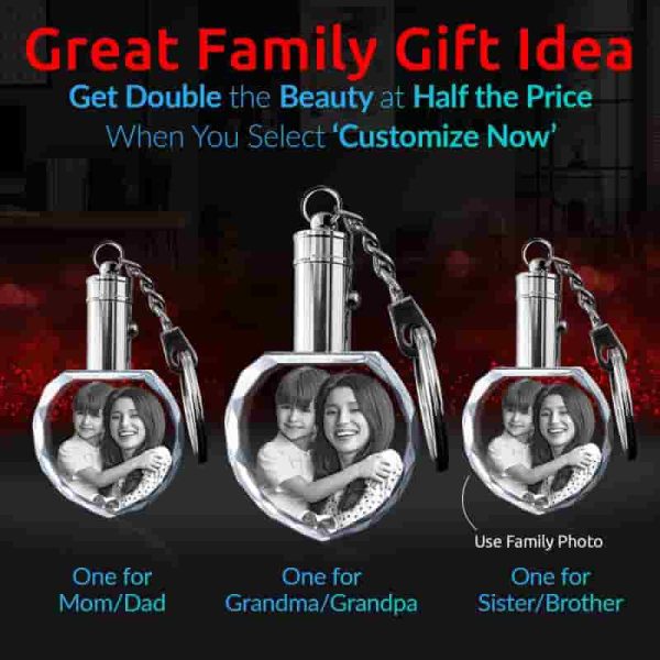 Best Personalized 3d Crystal Photo Keychain Gift – Image 2