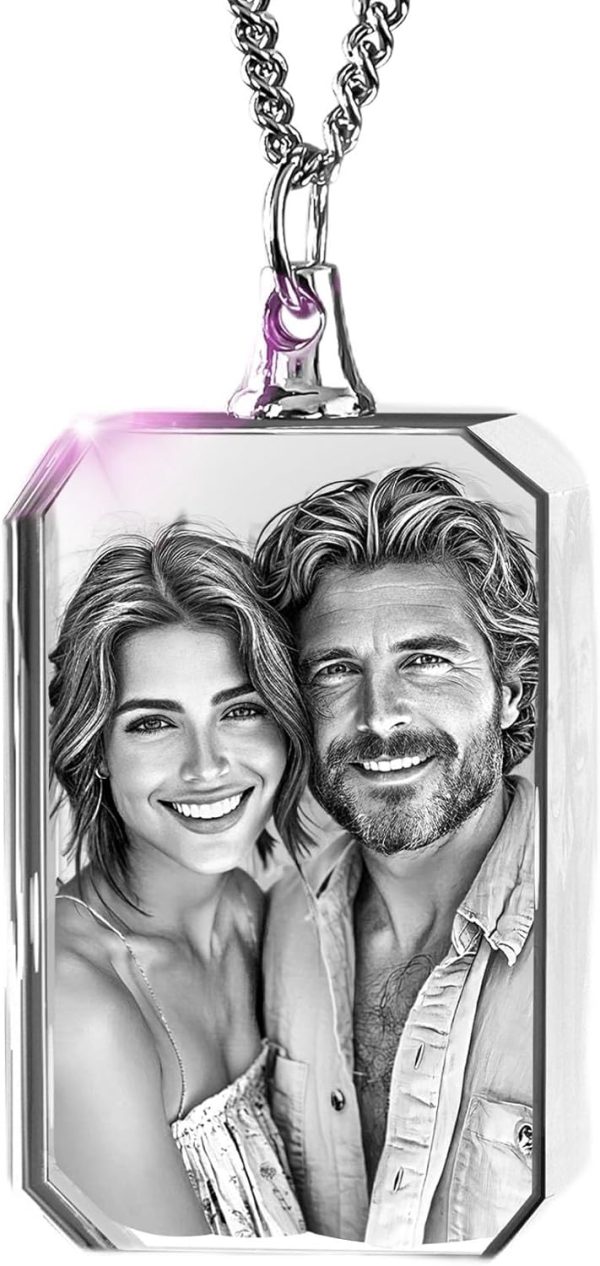 Personalized 3d Crystal Photo Necklace - Best Mother’s Day Gift