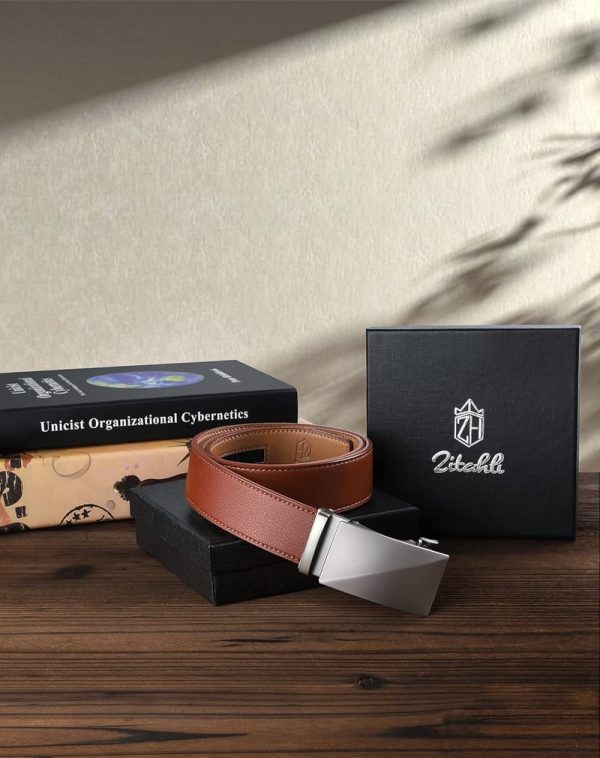 Zitahli Men's Ratchet Belt - Premium Leather With Automatic Buckle - immagine 6