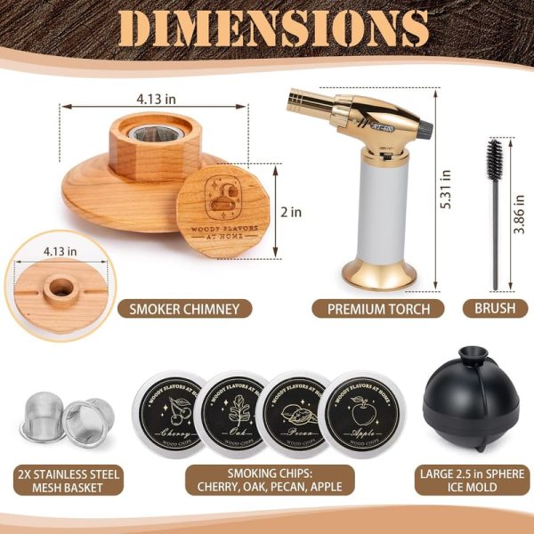 Best Cocktail Smoker Kit For Whiskey & Bourbon – Professional Drink Smoker - immagine 3