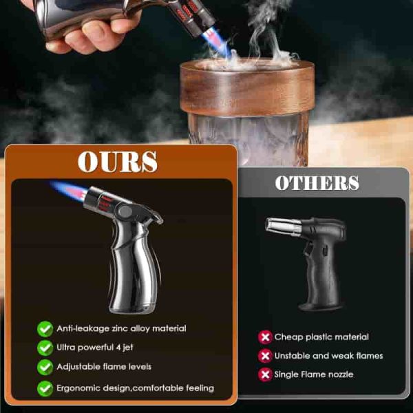 Best Whiskey Smoker Kit With Wooden Barrel - Includes Torch & 6 Wood Chips - Imagen 6