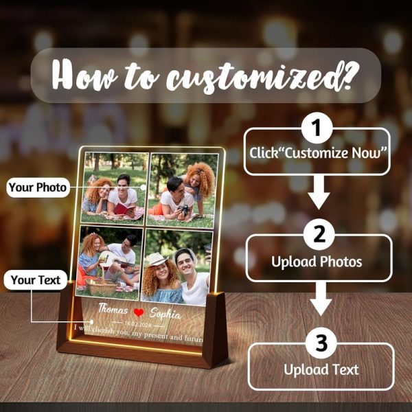 Best Personalized Acrylic Light-up Photo Frame Gifts - Imagem 3
