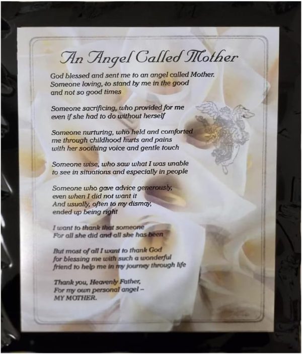 Best Mom Poem Wall Art With Plaque - Gift For All Occasions