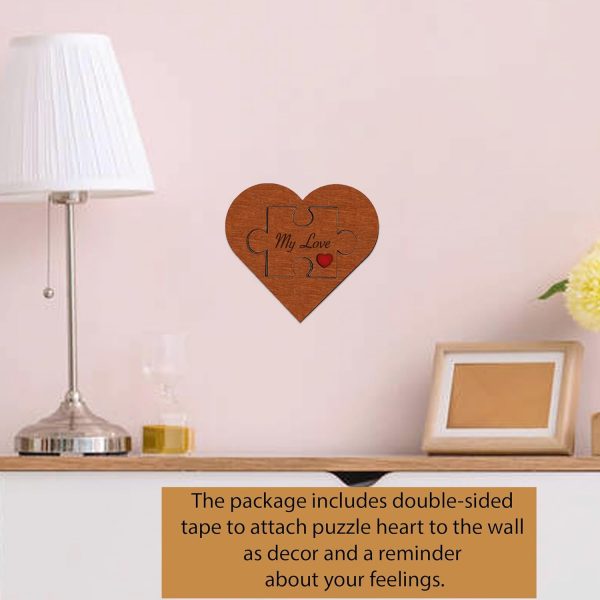 Best Long Distance Relationship Gift - Engraved Wooden Heart – Image 5