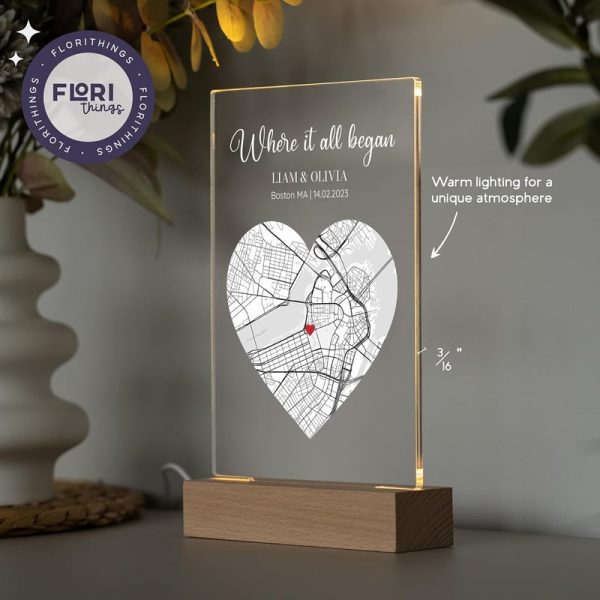 Where We Met Map Plaque - Personalized Couple Gift - Image 5