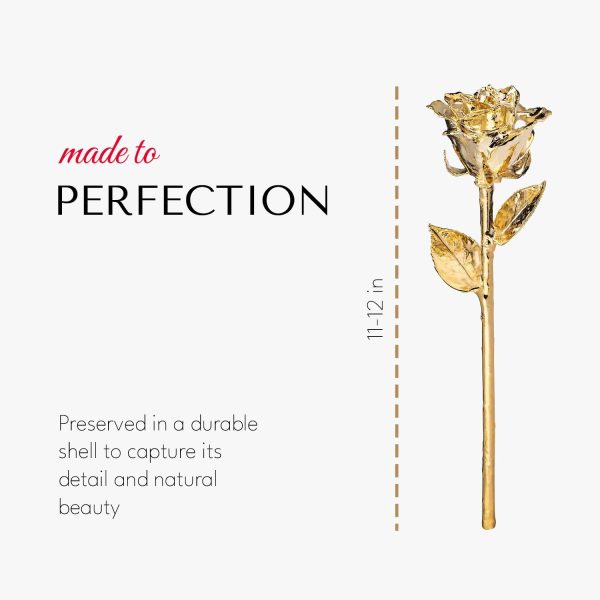 Forever Rose - 24k Gold Dipped Romantic Gift For Women & Men - 画像 (3)