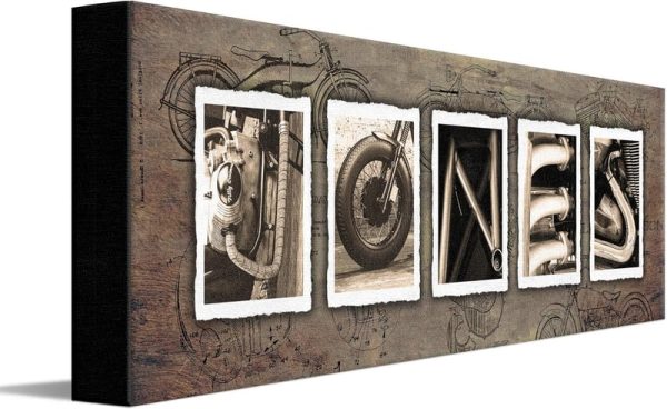 Vintage Motorcycle Personalized Art Print - Unique Gift For Enthusiasts