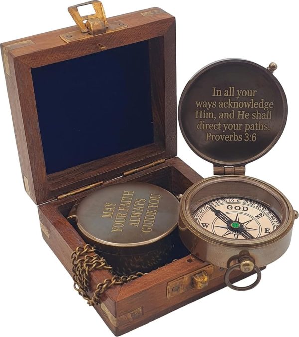 Best Baptism Compass Gift With Scripture For Boys & Men - immagine 2